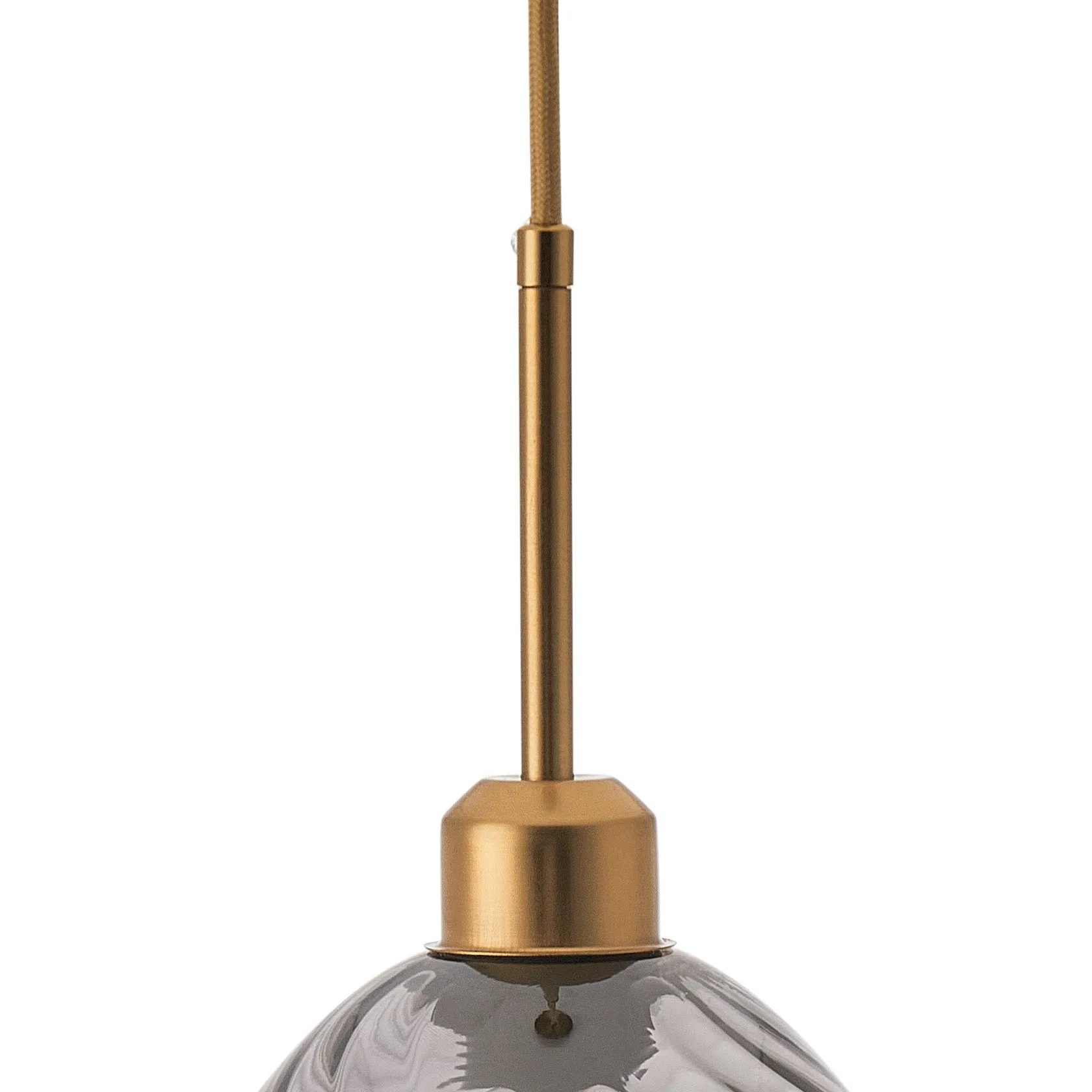 1-Light Smoke Gray Glass Pendant Lighting