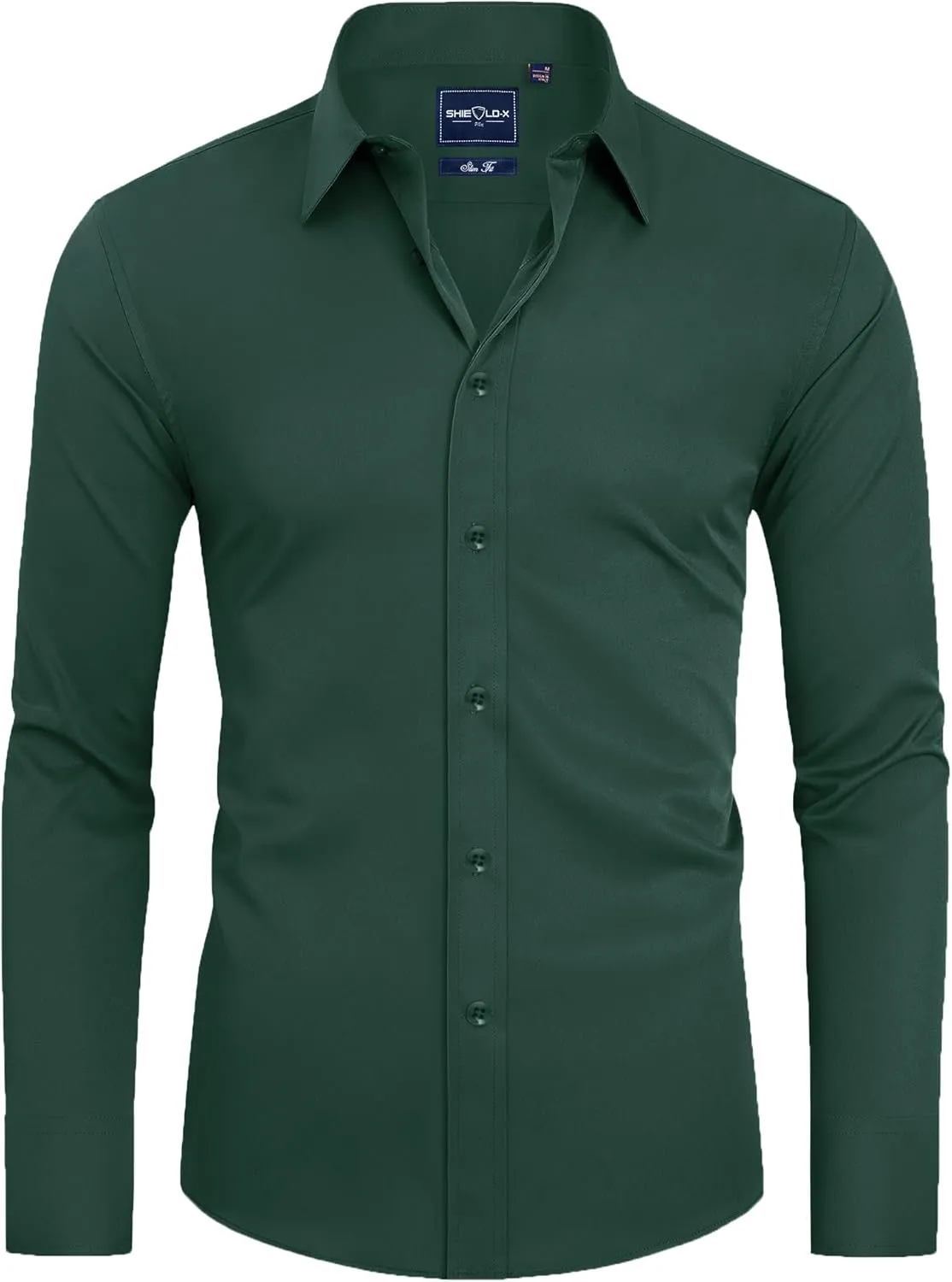 Alimens & Gentle Slim Fit Mens Dress Shirts for Men Button Down Long Sleeve Dress Shirts Wrinkle Free Formal Stain Proof