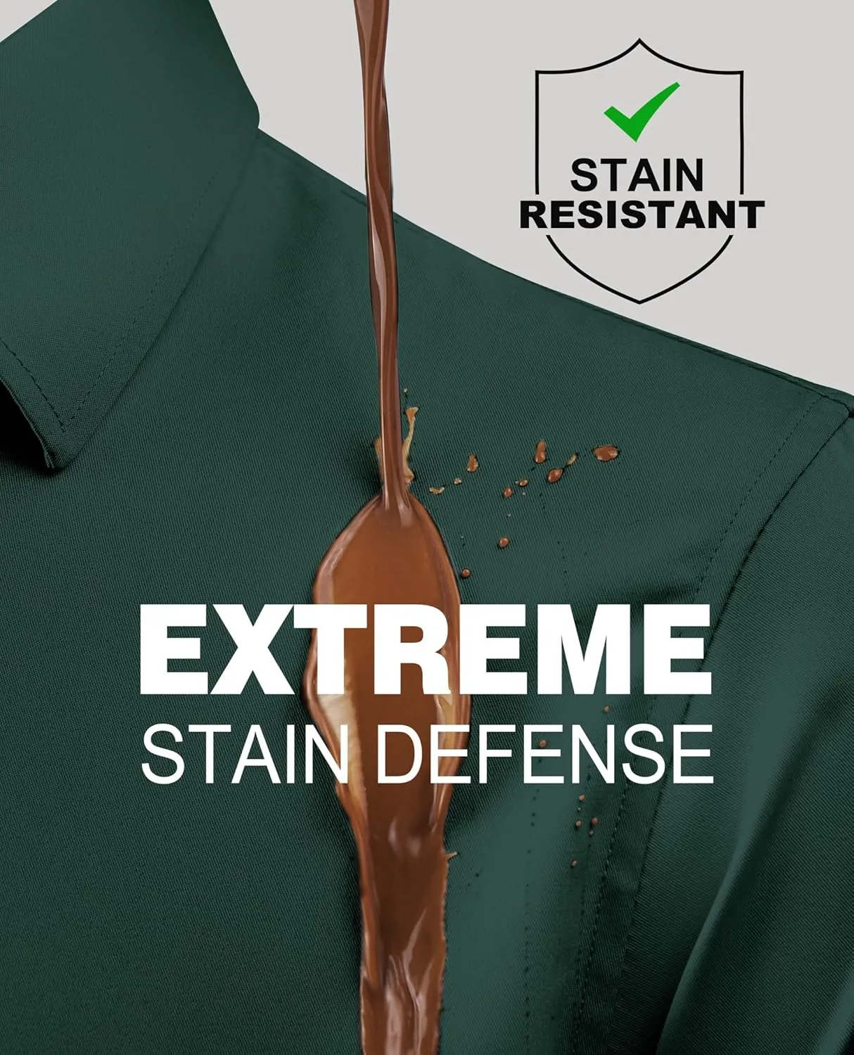 Alimens & Gentle Slim Fit Mens Dress Shirts for Men Button Down Long Sleeve Dress Shirts Wrinkle Free Formal Stain Proof