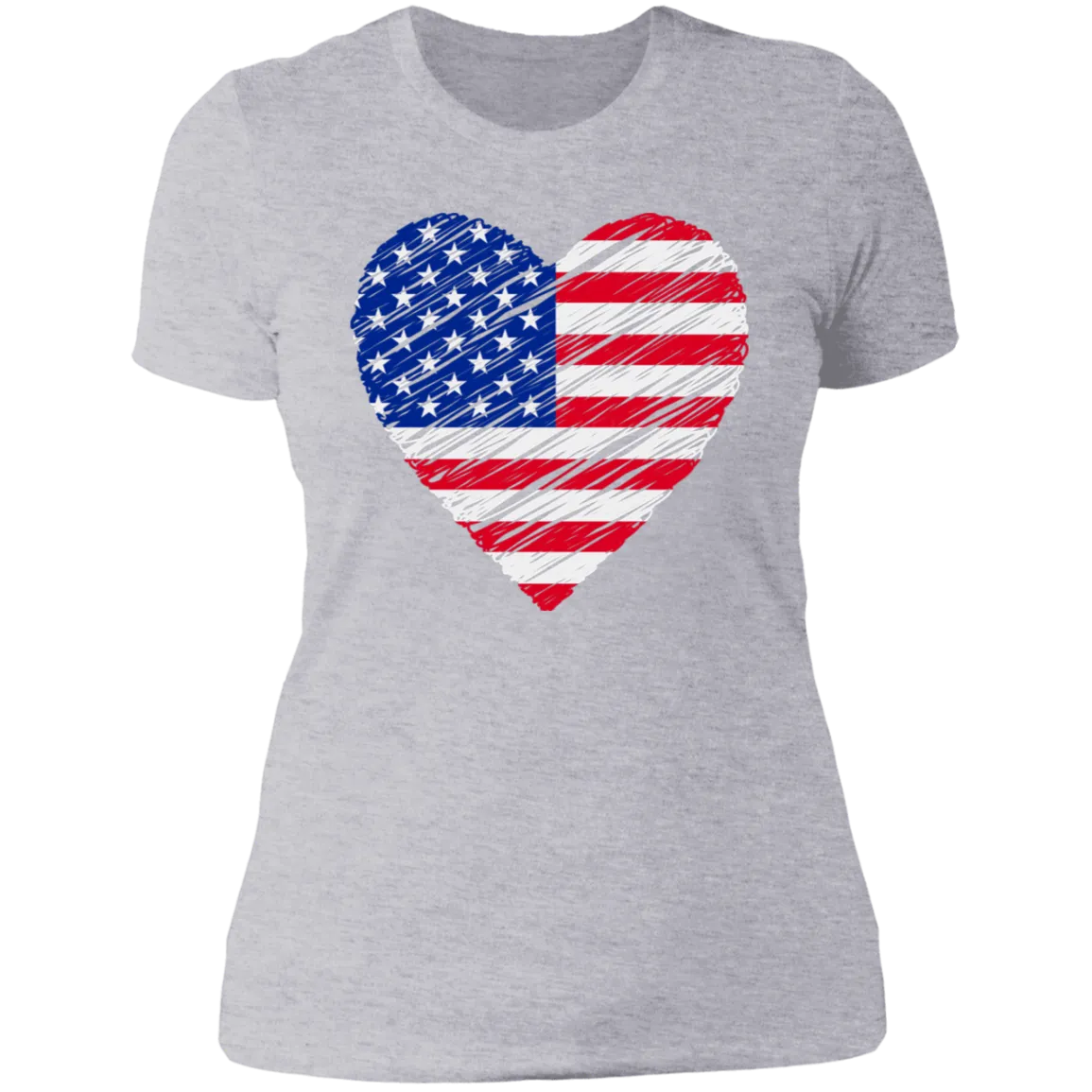 America Heart Ladies'  T-Shirt