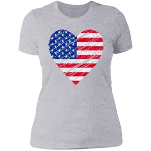 America Heart Ladies'  T-Shirt