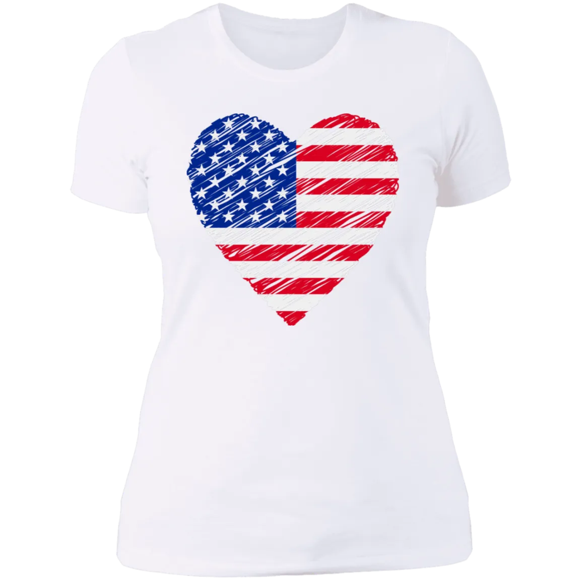 America Heart Ladies'  T-Shirt