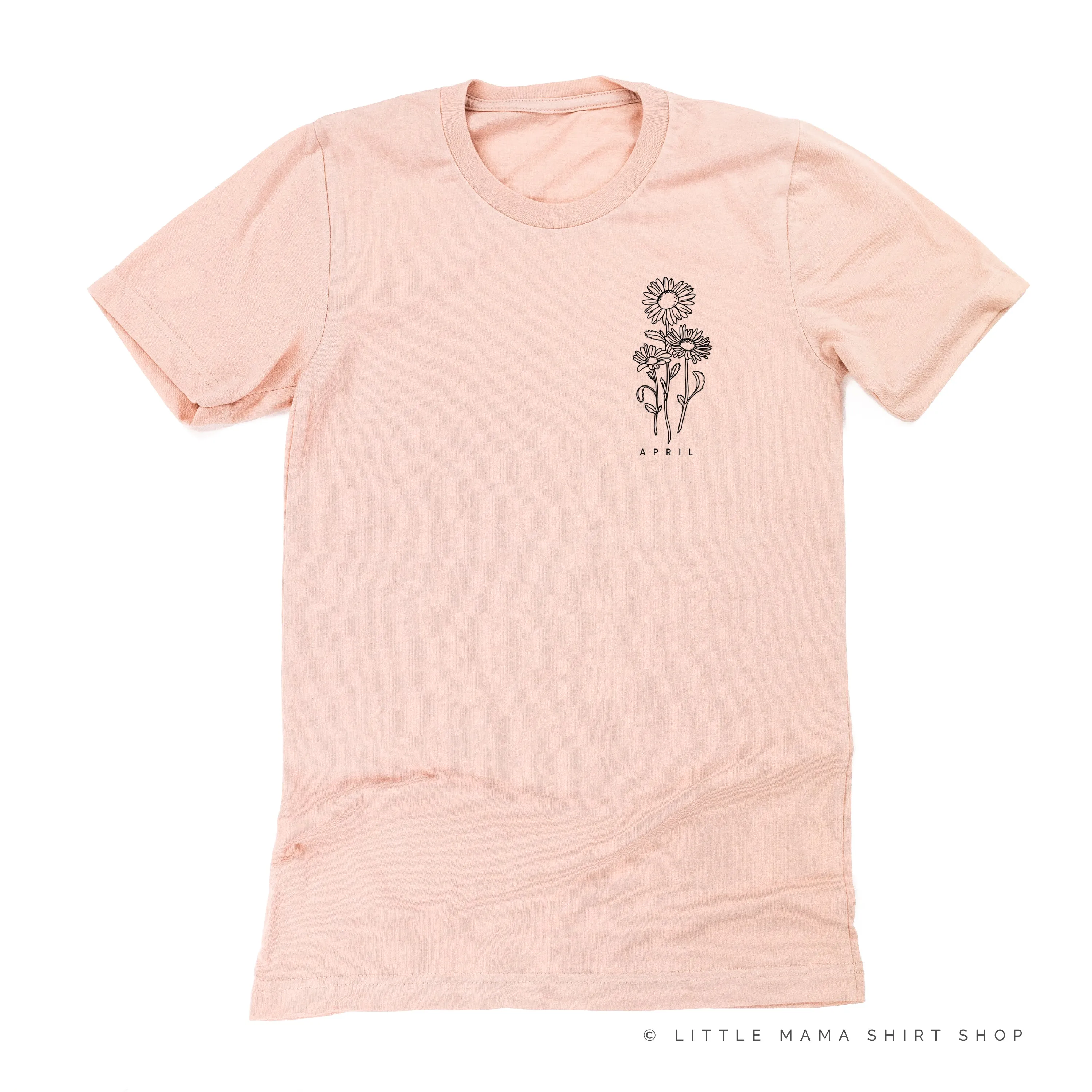 APRIL BIRTH FLOWER - Daisy  - pocket - Unisex Tee