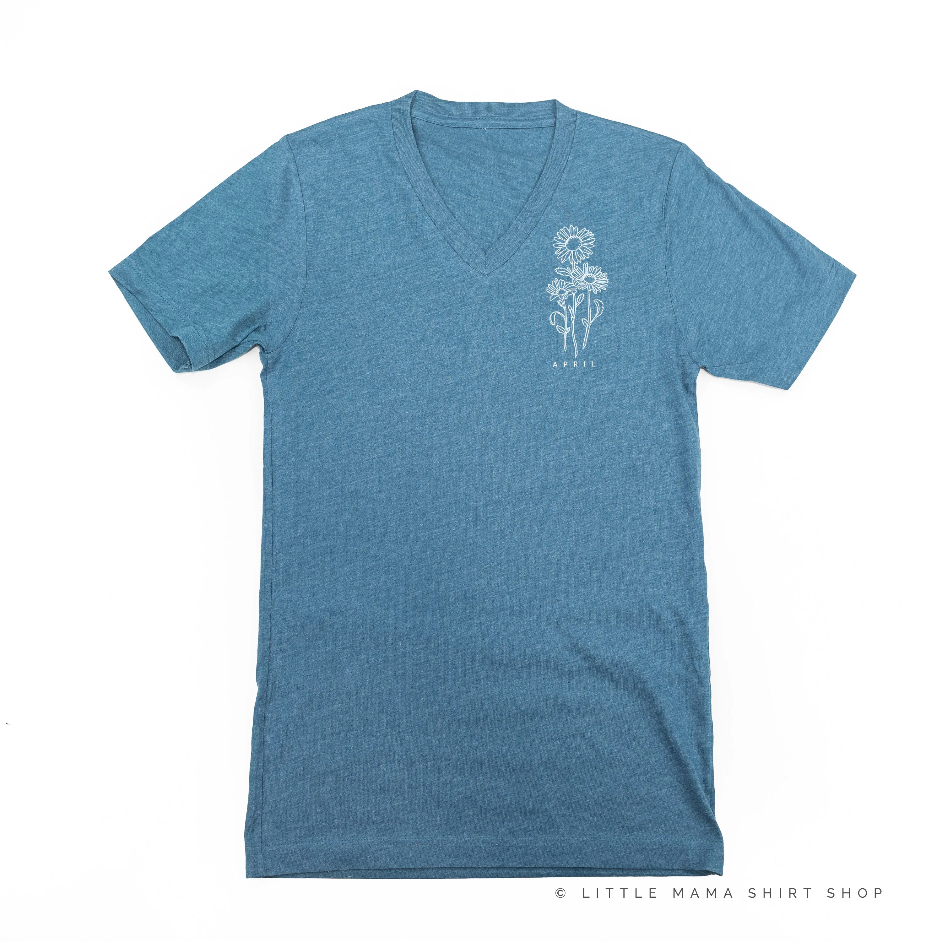 APRIL BIRTH FLOWER - Daisy  - pocket - Unisex Tee