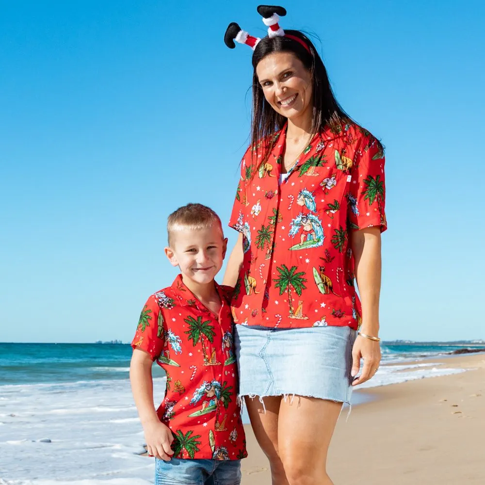 Aussie Christmas Red - Womens Festive Shirt