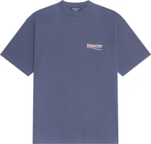 Balenciaga Large Fit T-Shirt 'Dark Grey/White', Gray