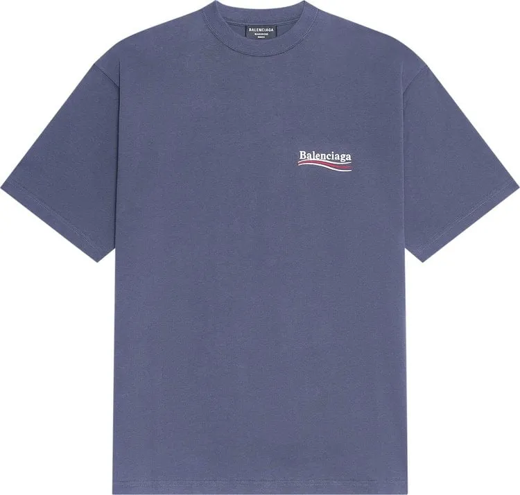 Balenciaga Large Fit T-Shirt 'Dark Grey/White', Gray