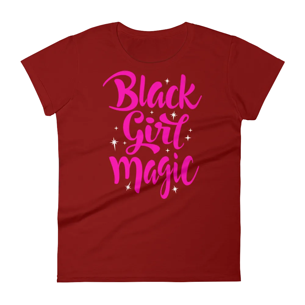 Black Girl Magic (Pink) Ladies short sleeve t-shirt