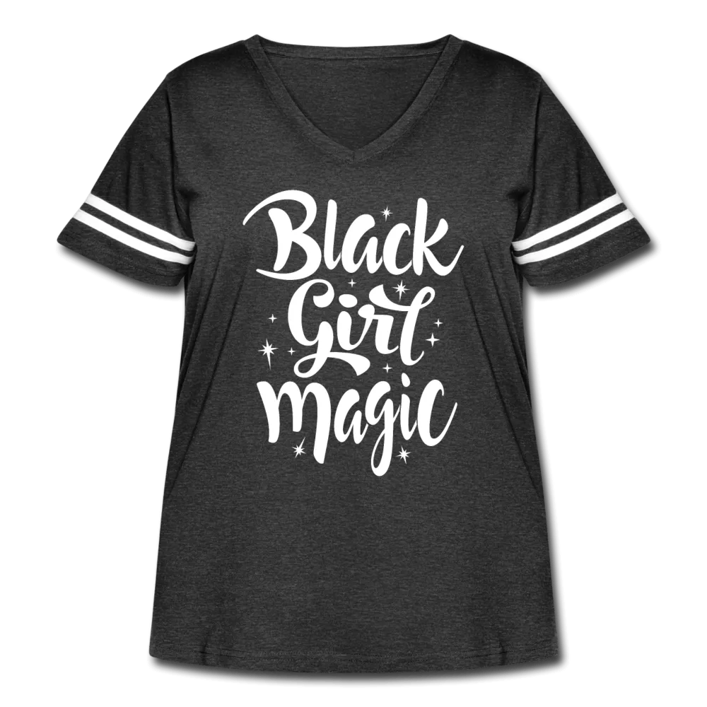 Black Girl Magic Women's Curvy Vintage Sport T-Shirt