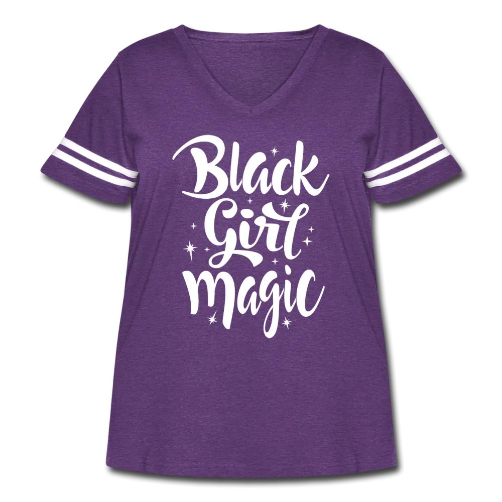 Black Girl Magic Women's Curvy Vintage Sport T-Shirt
