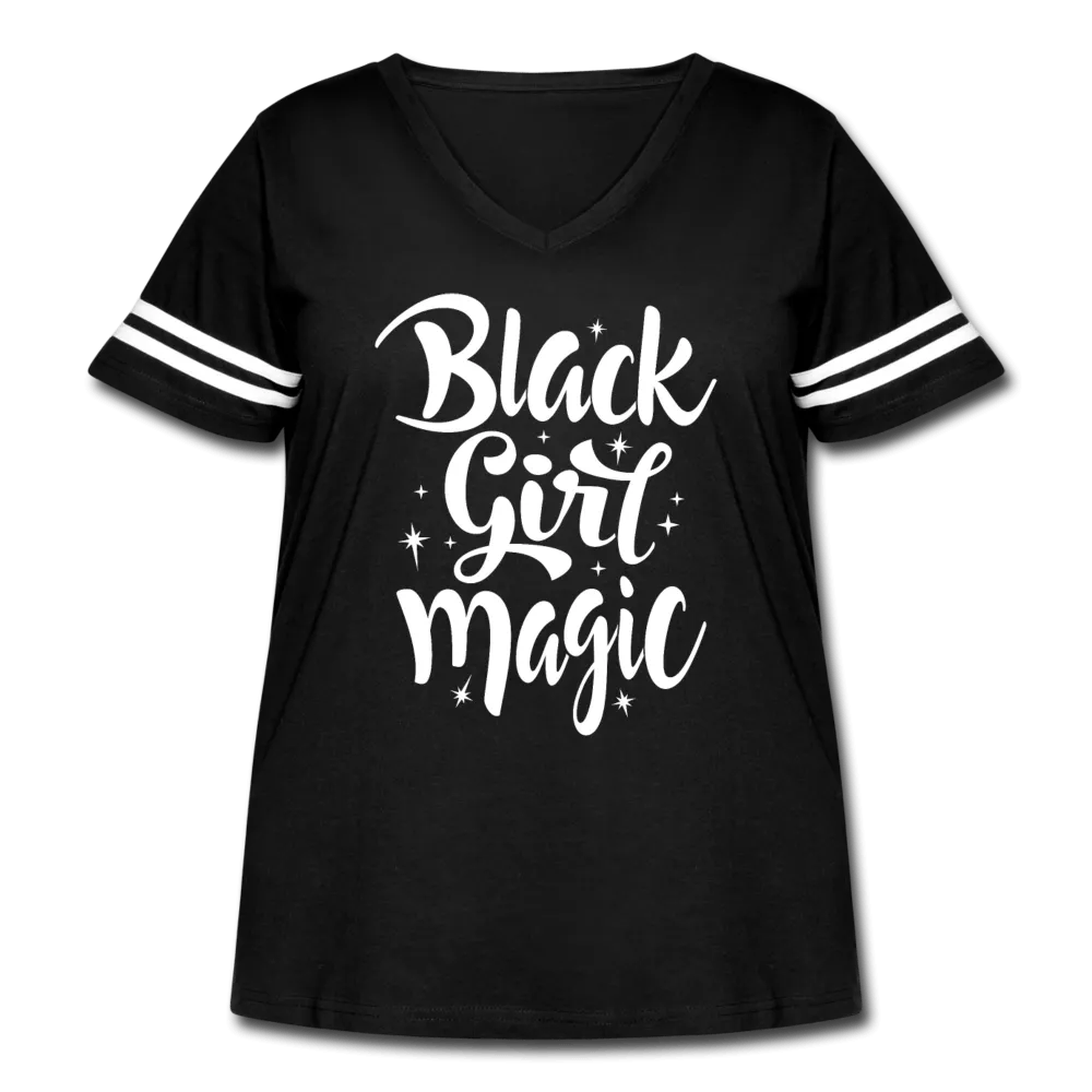 Black Girl Magic Women's Curvy Vintage Sport T-Shirt