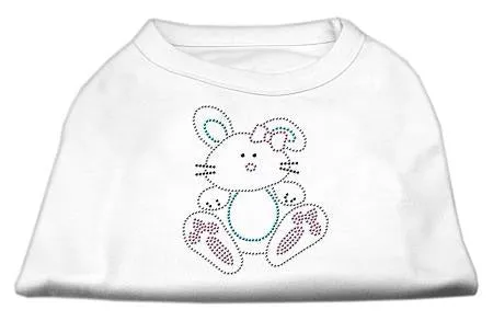 Bunny Rhinestone Dog Shirt White XXXL (20)