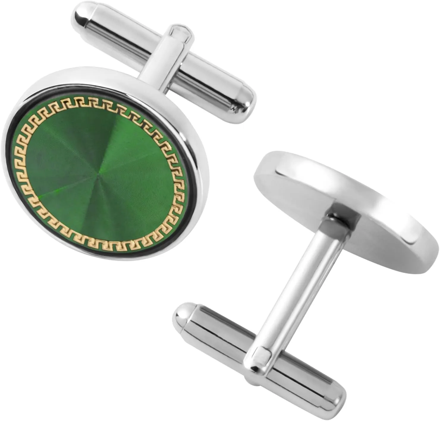Cufflinks for Men Classic Wedding Business Shirt Cuff Links Silver Gold Black Set Gifts with Box