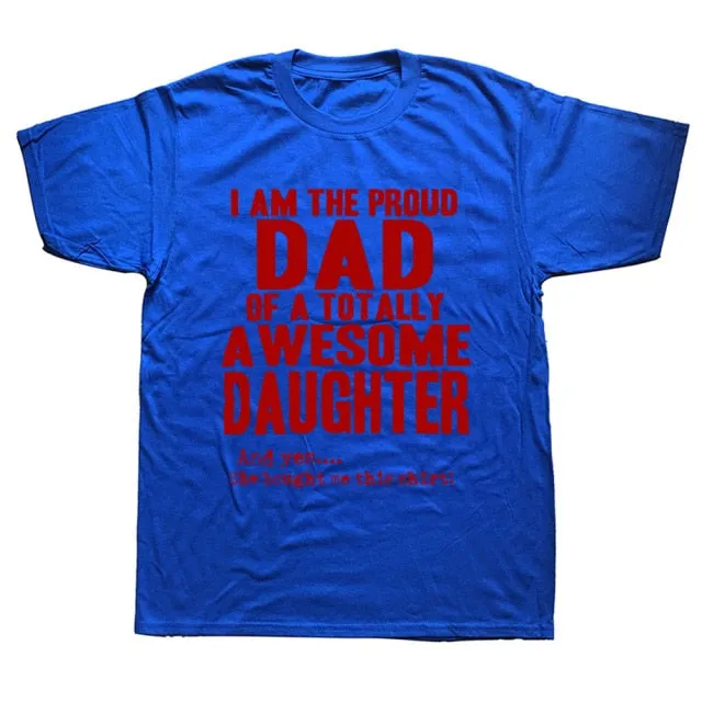 Daddy And Daughter Best Friends For Life Dad Gift Printed Cotton Short Sleeve T-Shirts