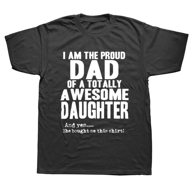 Daddy And Daughter Best Friends For Life Dad Gift Printed Cotton Short Sleeve T-Shirts