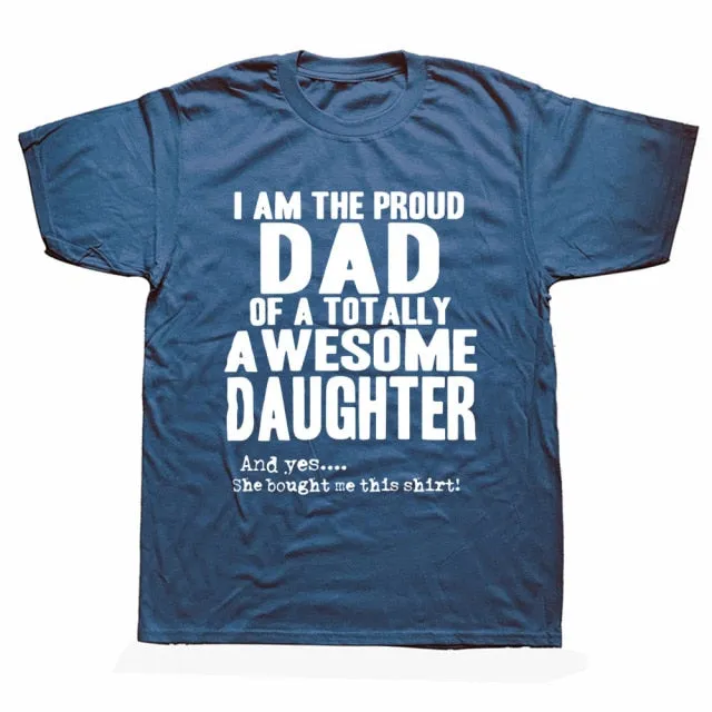 Daddy And Daughter Best Friends For Life Dad Gift Printed Cotton Short Sleeve T-Shirts