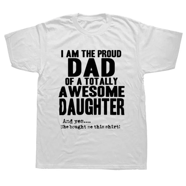 Daddy And Daughter Best Friends For Life Dad Gift Printed Cotton Short Sleeve T-Shirts