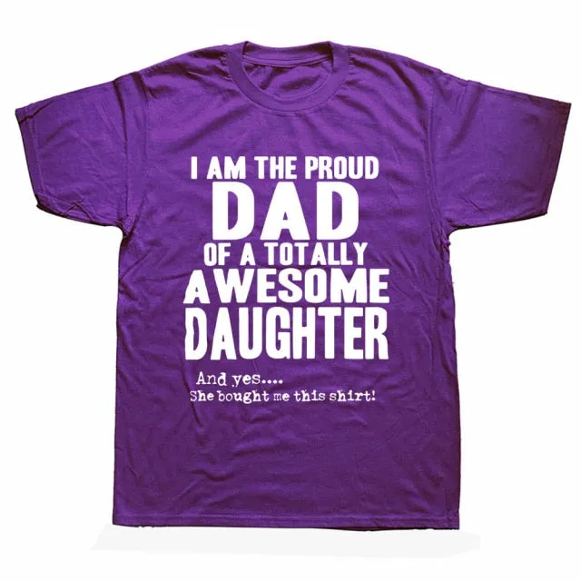 Daddy And Daughter Best Friends For Life Dad Gift Printed Cotton Short Sleeve T-Shirts