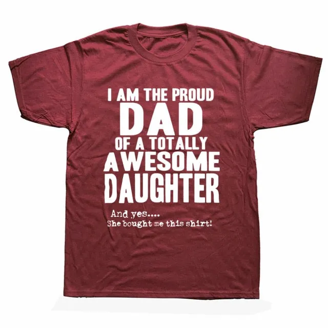 Daddy And Daughter Best Friends For Life Dad Gift Printed Cotton Short Sleeve T-Shirts