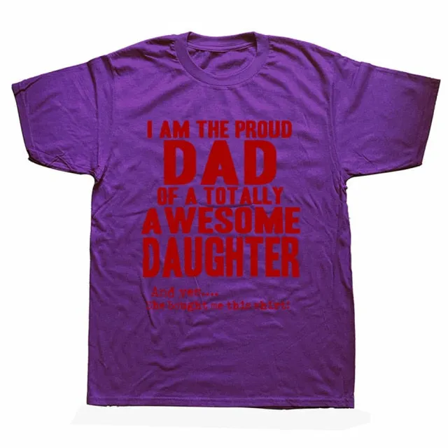 Daddy And Daughter Best Friends For Life Dad Gift Printed Cotton Short Sleeve T-Shirts