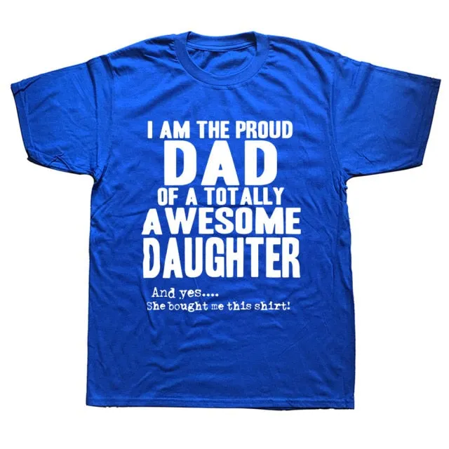 Daddy And Daughter Best Friends For Life Dad Gift Printed Cotton Short Sleeve T-Shirts