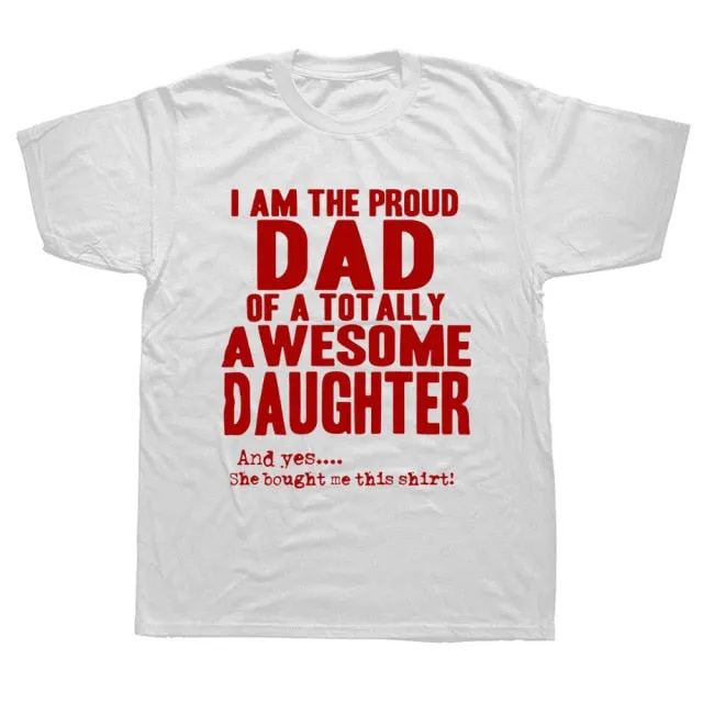 Daddy And Daughter Best Friends For Life Dad Gift Printed Cotton Short Sleeve T-Shirts