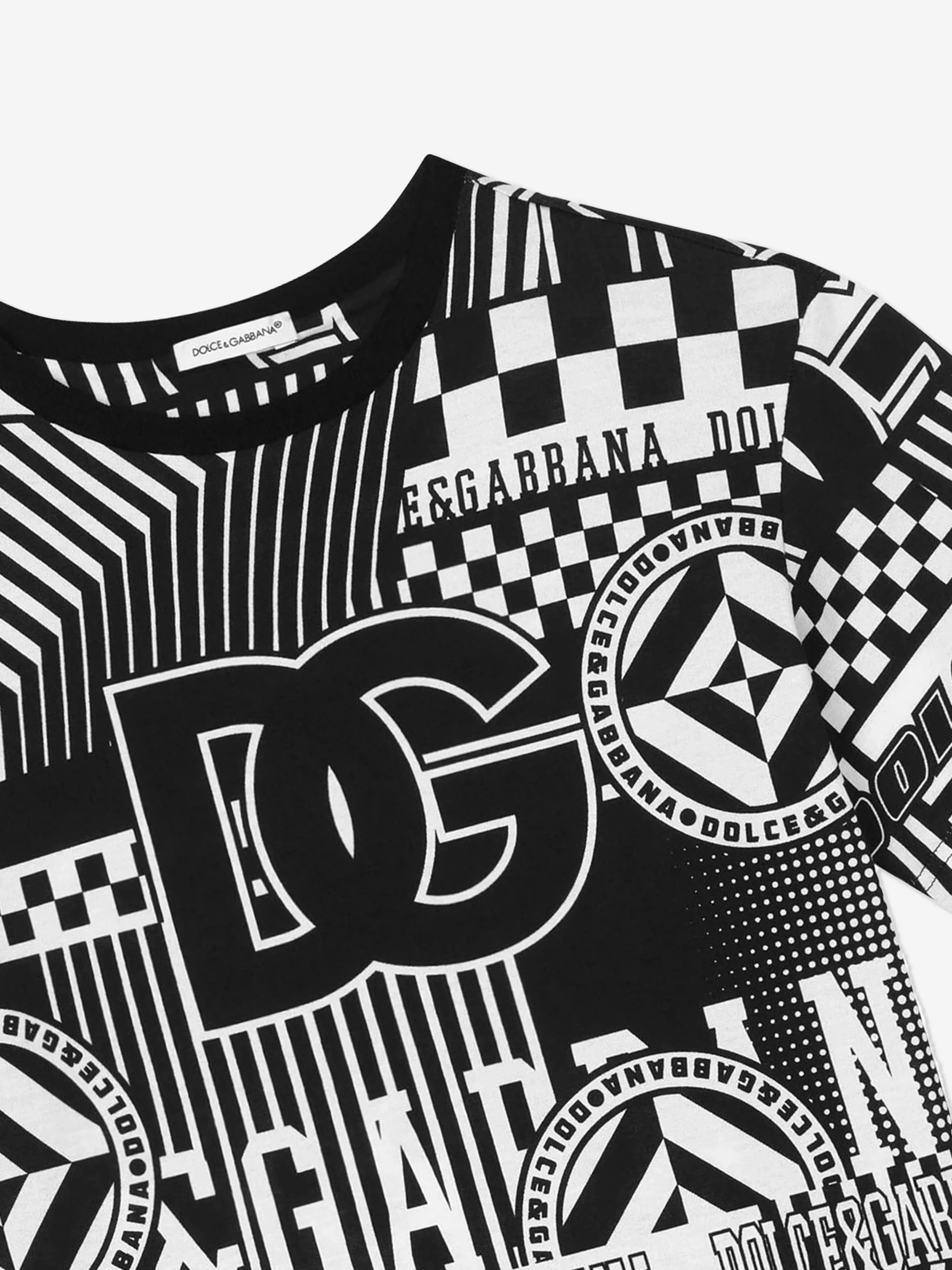 Dolce & Gabbana Boys DG Logo T-Shirt in Black