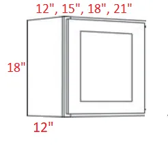 EB02-1818 Elegant Smokey Gray Assembled 18x18 Wall Cabinet