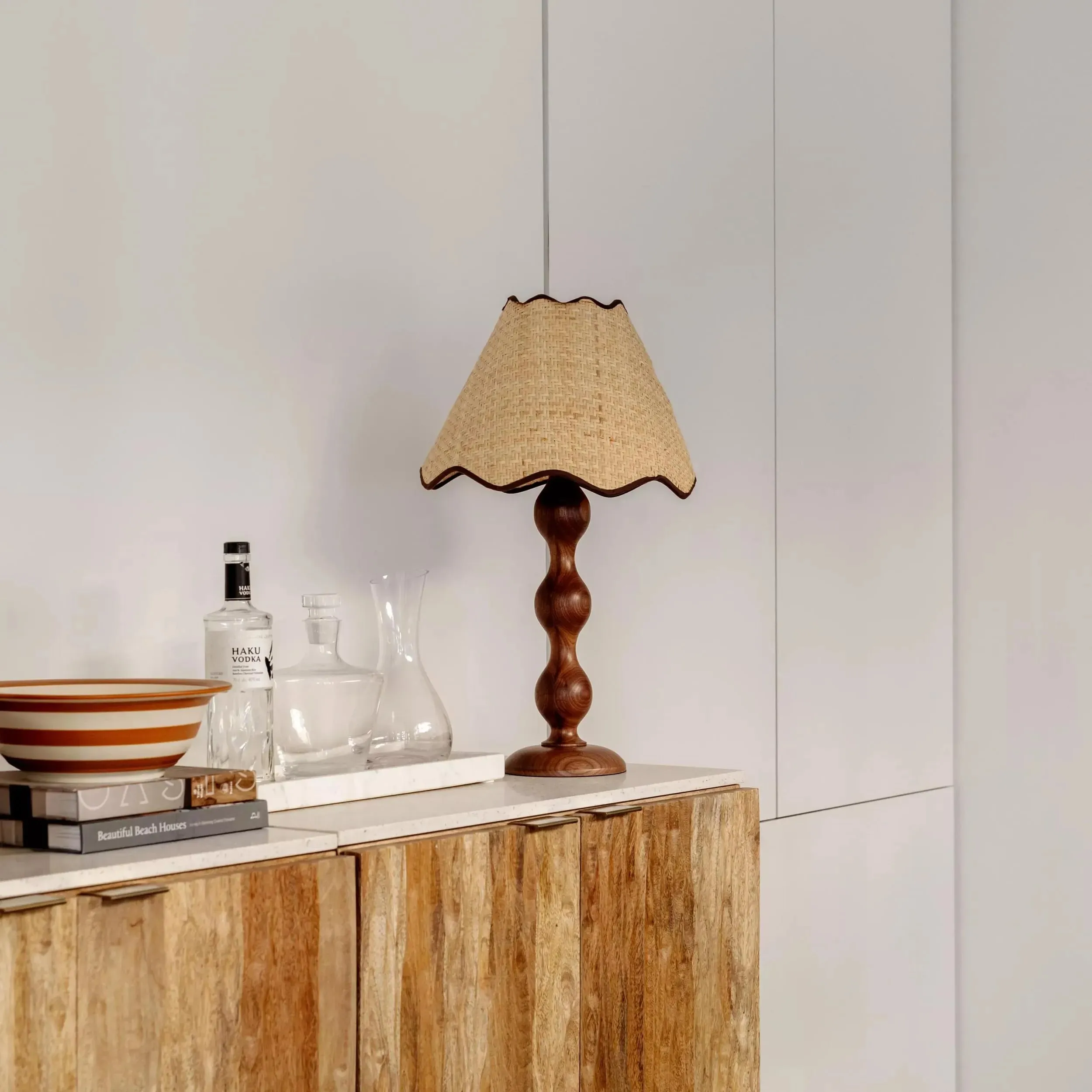 Evie Table Lamp - Walnut