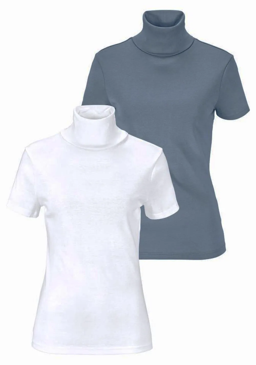 Flashlights Shirt, Dusty Blue/White