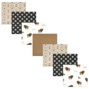 Hudson Baby Cotton Flannel Receiving Blankets Bundle, Wild Buffalo
