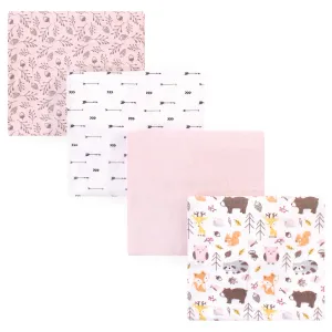 Hudson Baby Cotton Flannel Receiving Blankets, Girl Pinecone