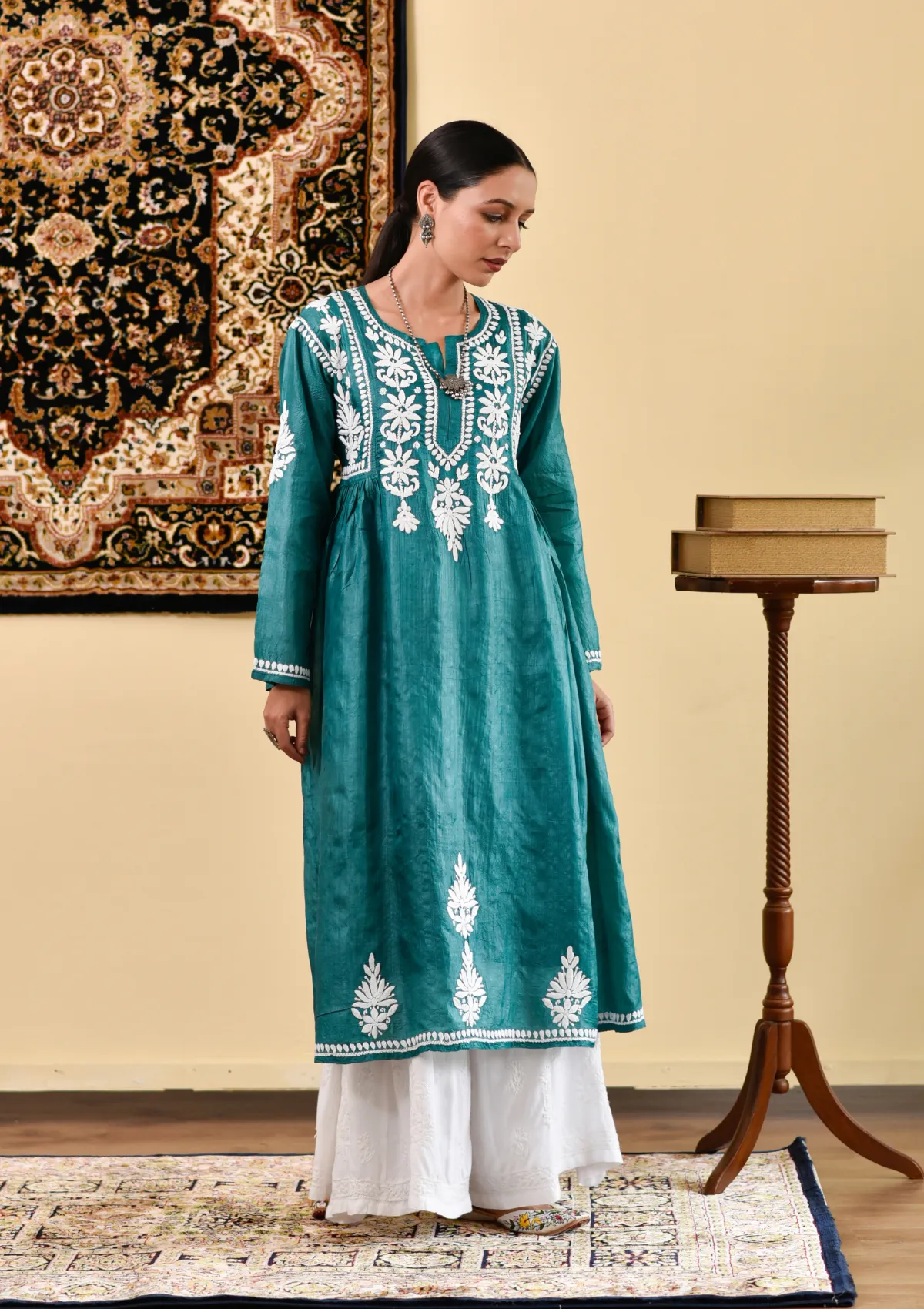 Janan Silk A-Line Gown