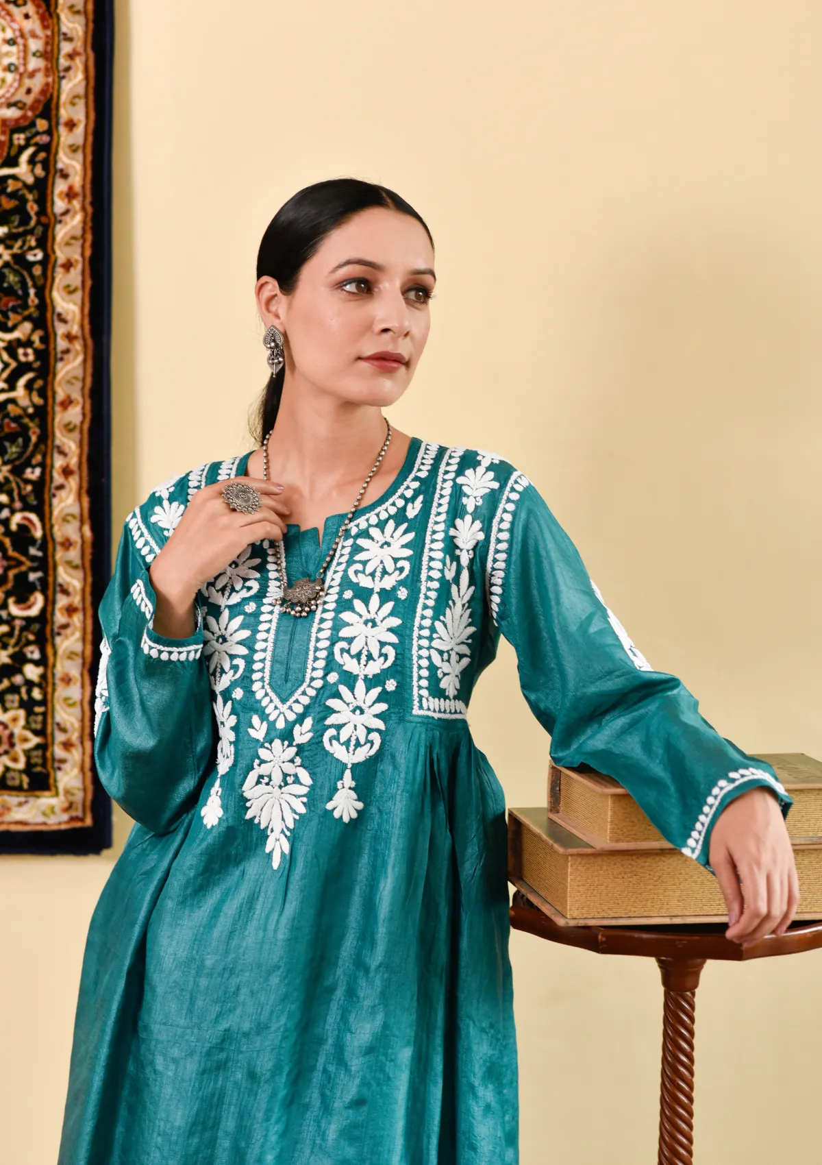 Janan Silk A-Line Gown