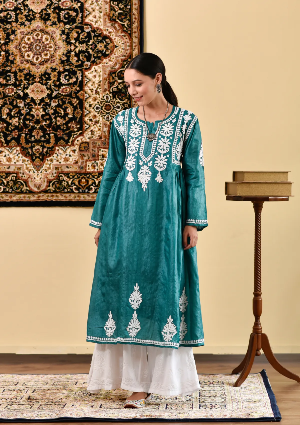 Janan Silk A-Line Gown