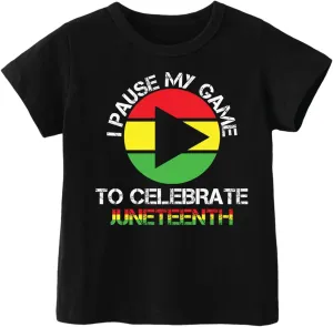 Juneteenth Shirt for Toddler Boys Girls Kids Freedom Day Shirts 1865 Black History Tee Tops, 2T-8Y