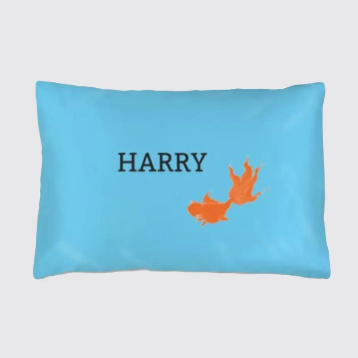 Koi on Blue Silk Pillowcase