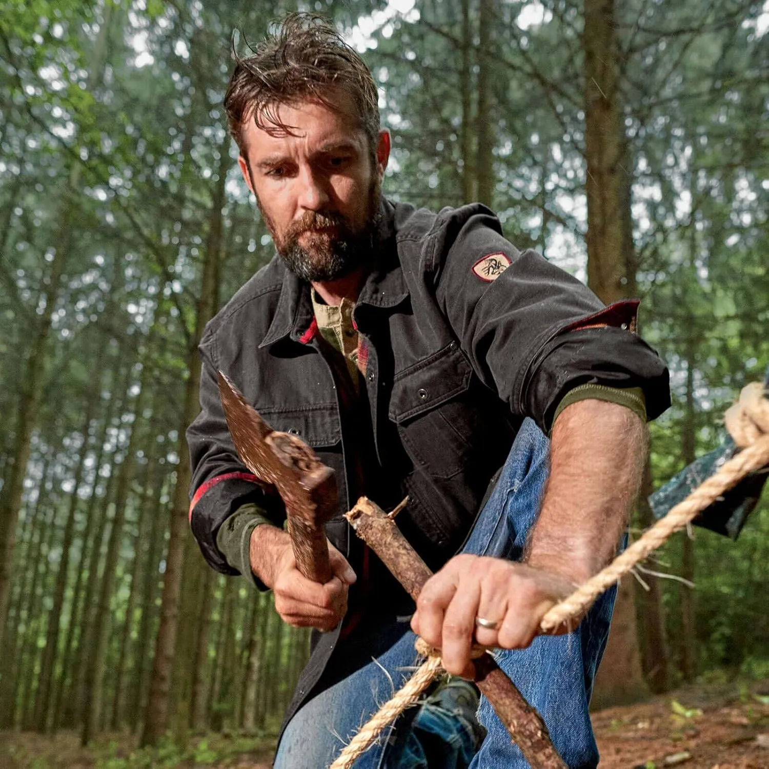 Legendary Whitetails Journeyman Shirt Jacket, Flannel Lined Shacket for Men, Water-Resistant Coat Rugged Fall Clothing