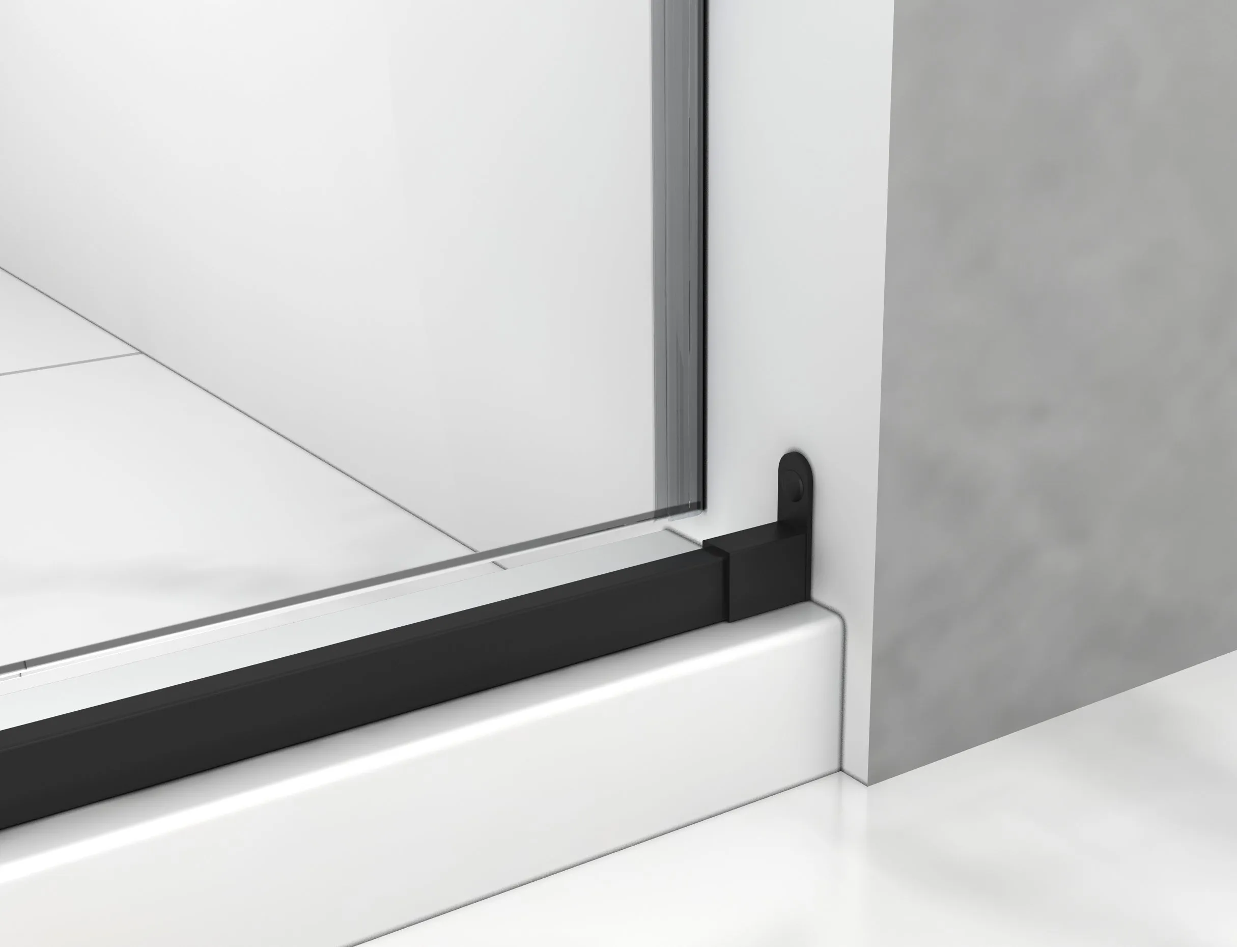 Legion 60 x 65 in. Frameless Sliding Shower Door with Black Hardware