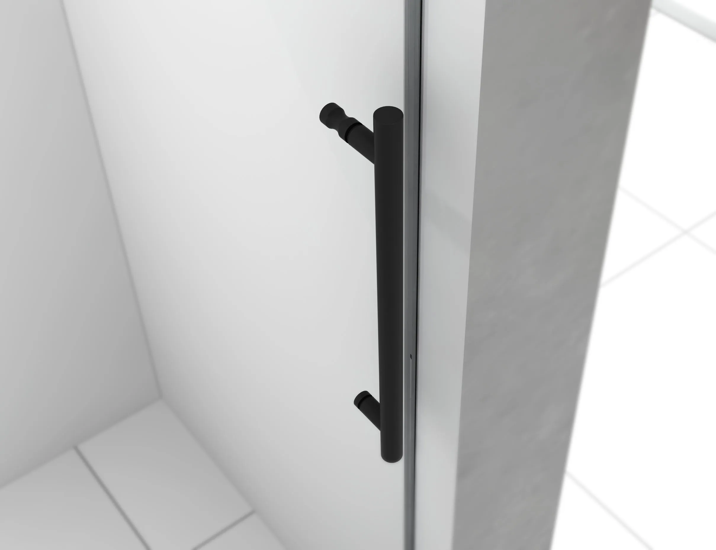 Legion 60 x 65 in. Frameless Sliding Shower Door with Black Hardware