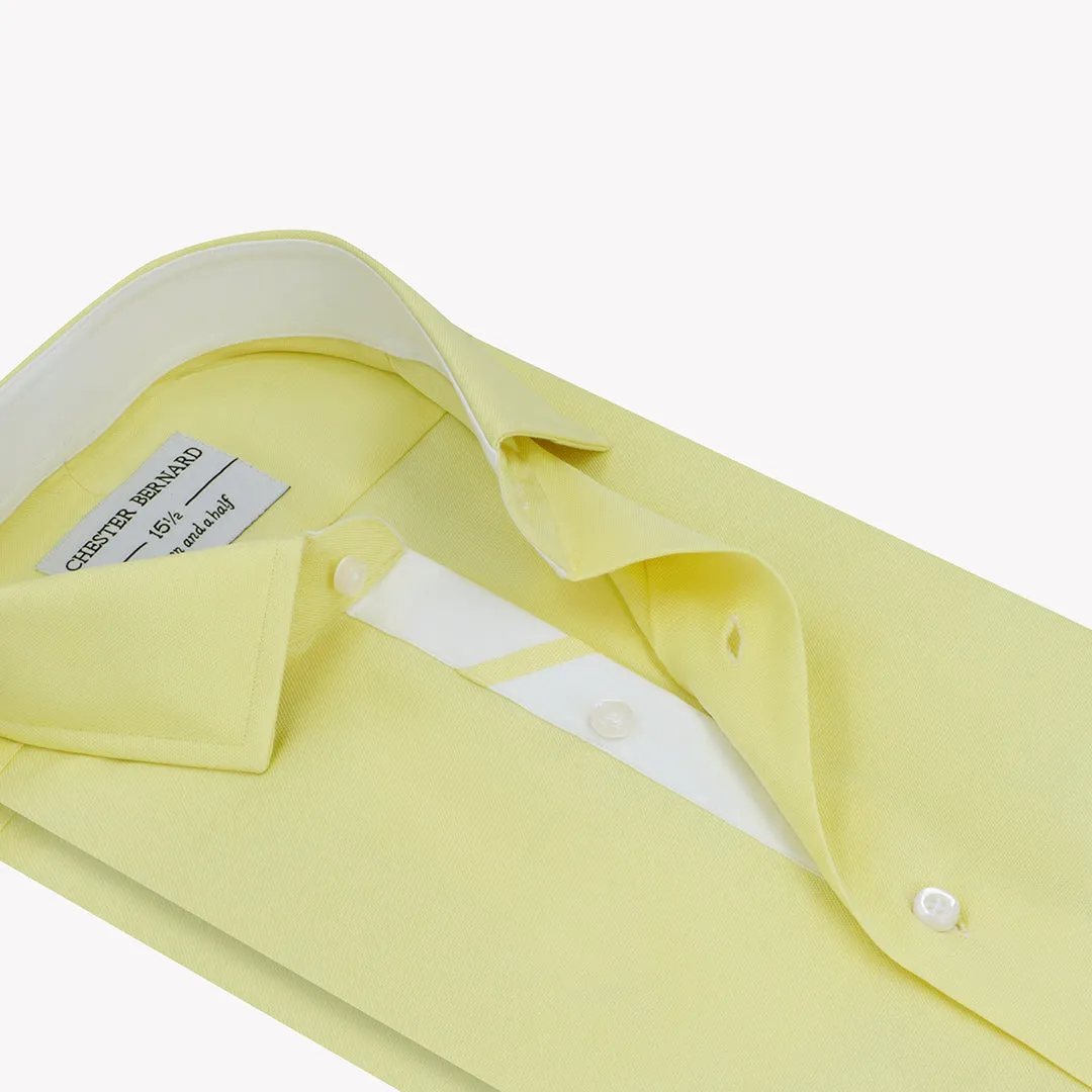 Lemon Single Cross Casual Shirt With White Inlay OL-222