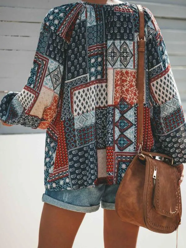 Long Sleeve Bohemia T-Shirt Tops