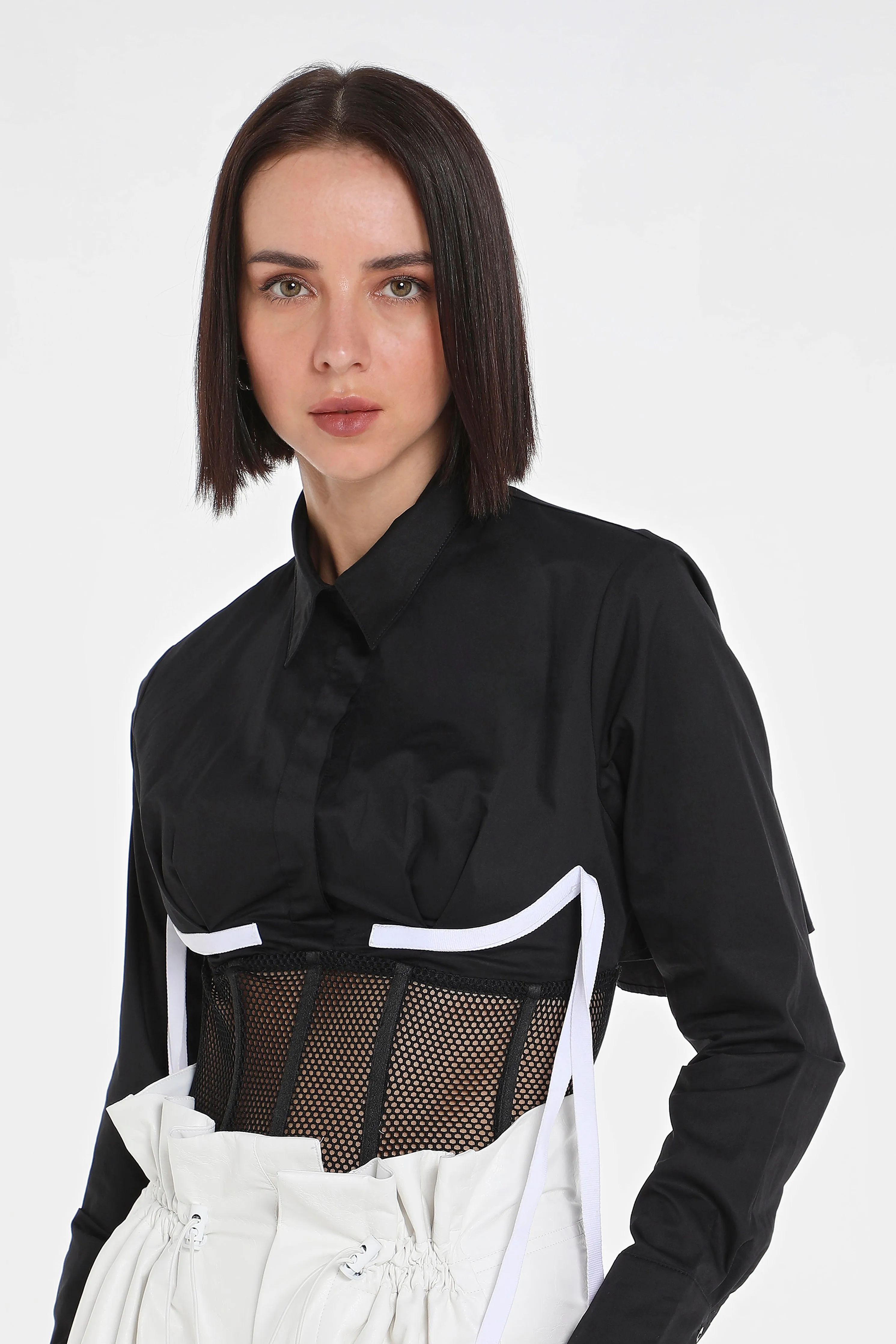 MESH CORSET SHIRT W/ BRA LINES