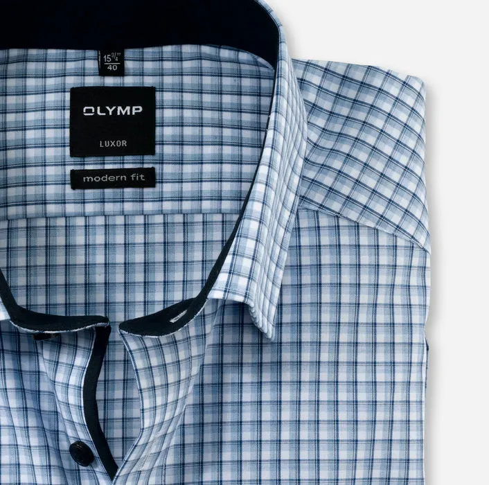 OLYMP - Modern Fit, Fashion Check Shirt (Size 42 Only)