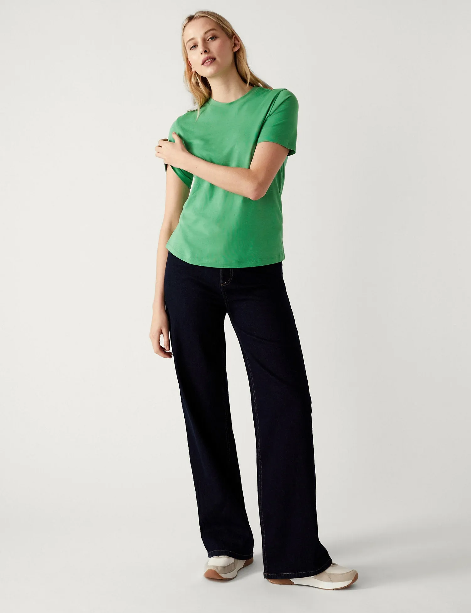 Pure Cotton Crew Neck T-Shirt