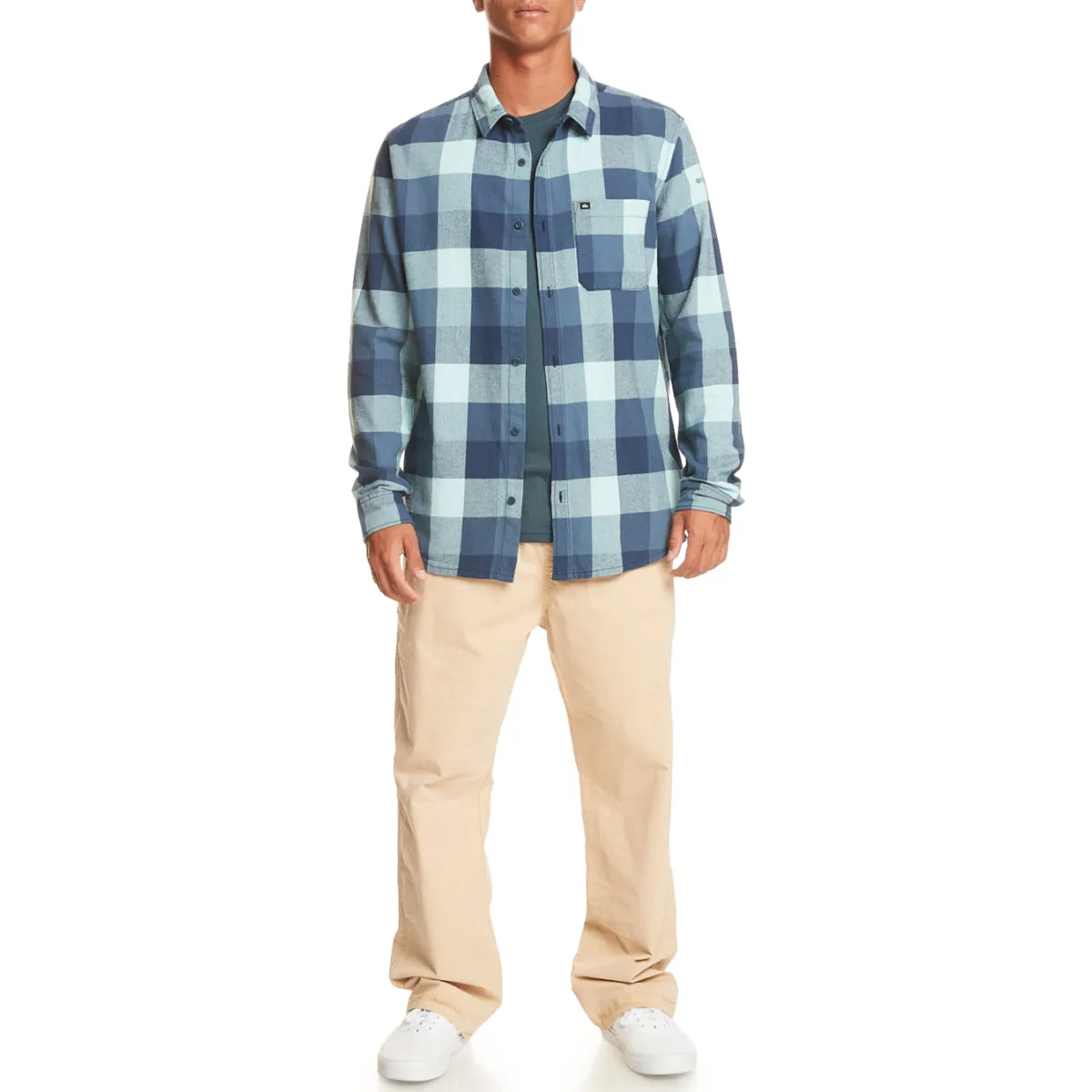 Quiksilver Motherfly Long Sleeve Button-Down Flannel Shirt