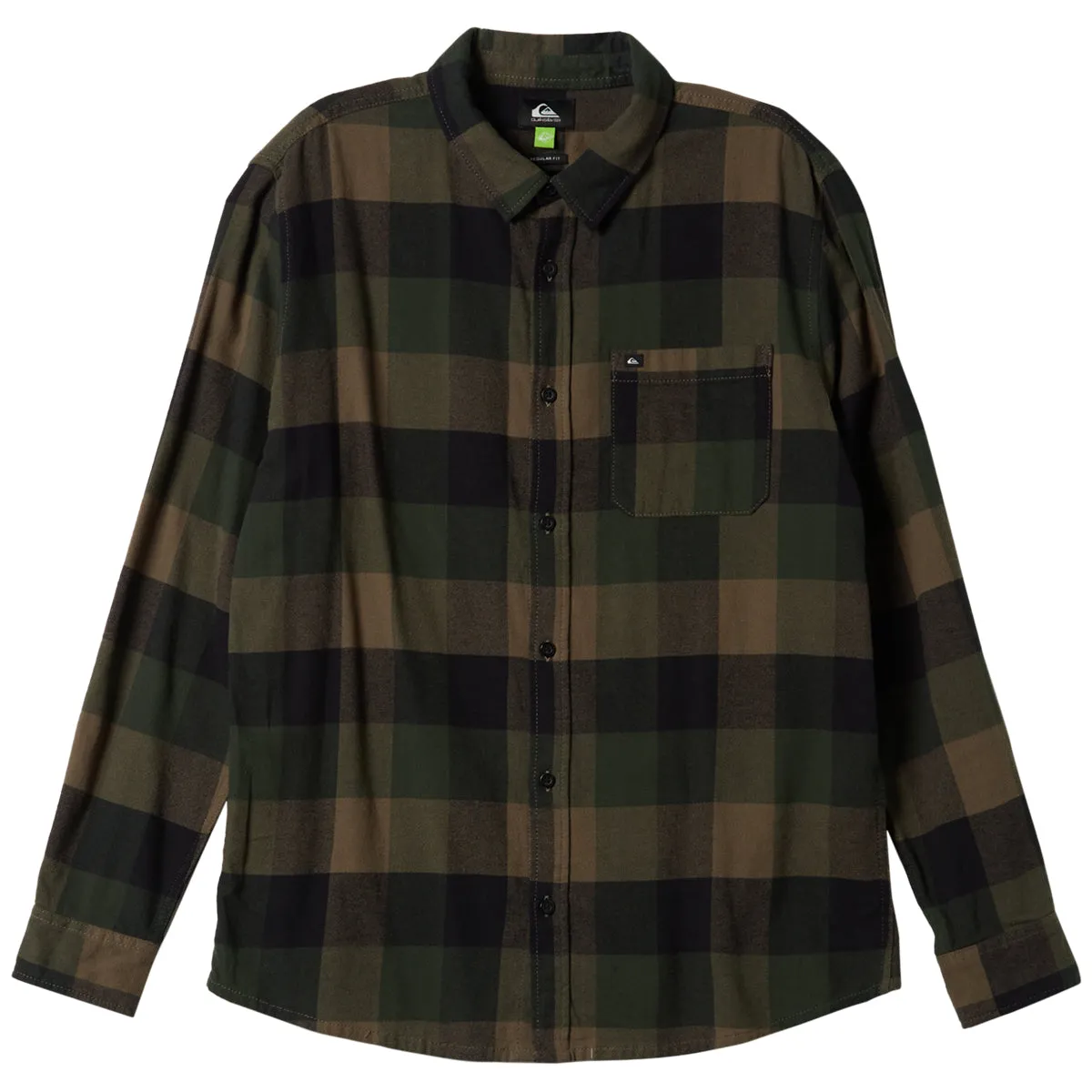Quiksilver Motherfly Long Sleeve Button-Down Flannel Shirt