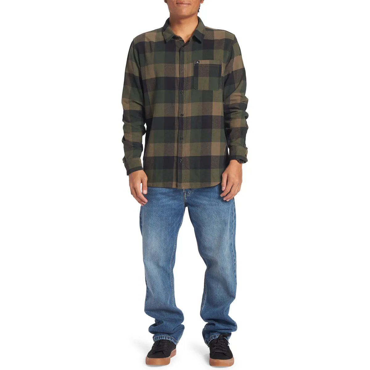 Quiksilver Motherfly Long Sleeve Button-Down Flannel Shirt