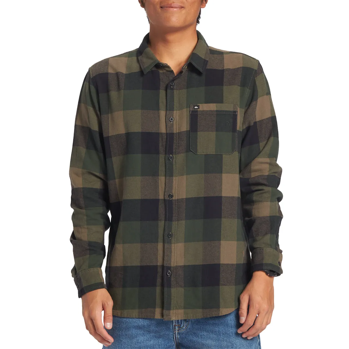 Quiksilver Motherfly Long Sleeve Button-Down Flannel Shirt