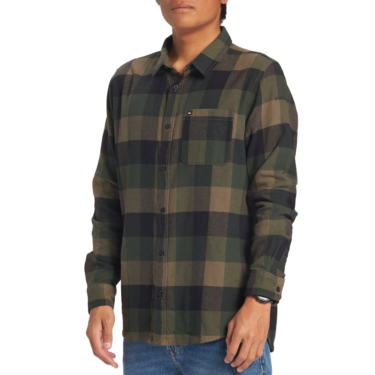 Quiksilver Motherfly Long Sleeve Button-Down Flannel Shirt